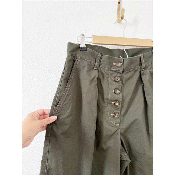 Goop G Label Green Barrel Balloon Wide Leg Pants US 4 - Picture 6 of 7